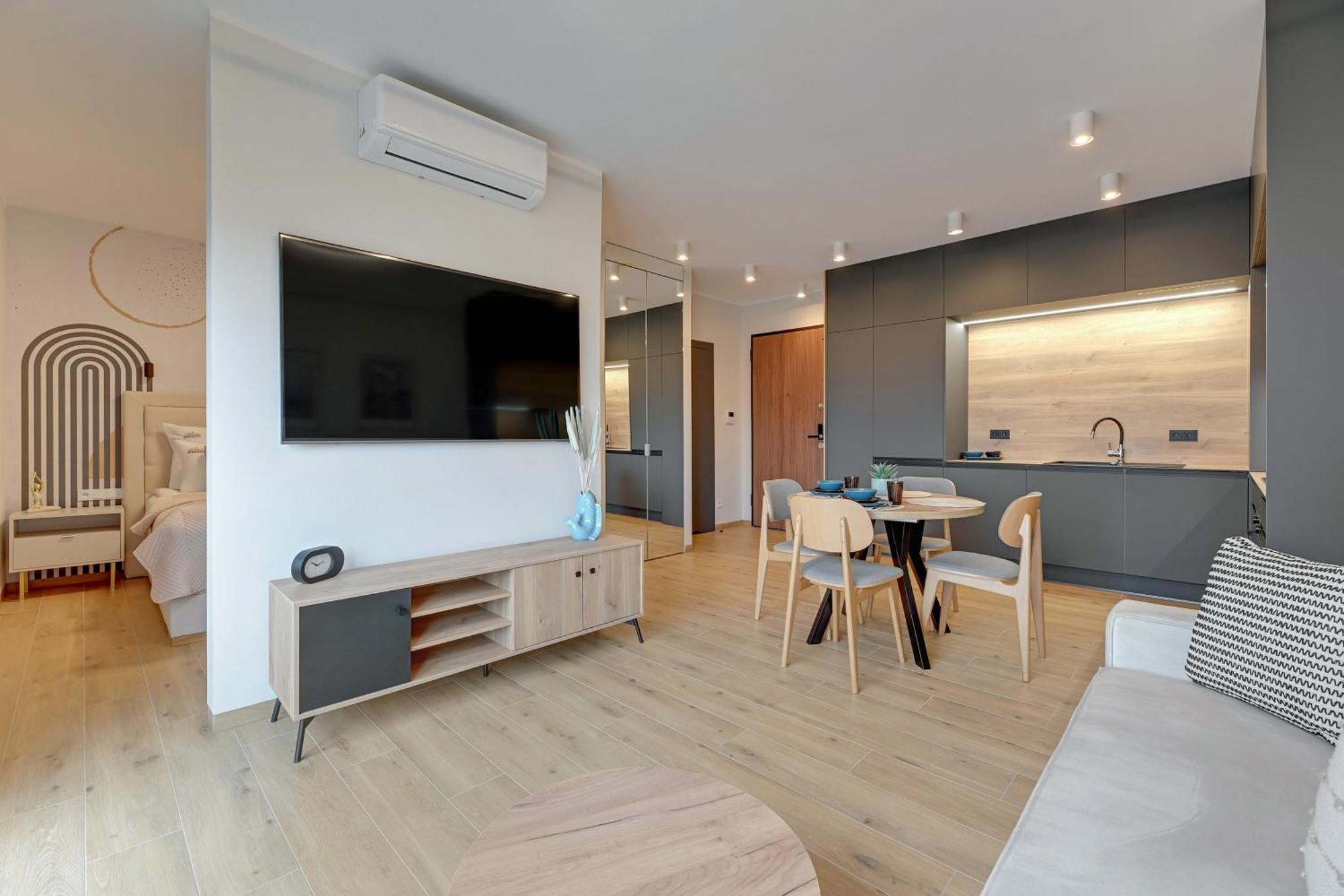 Nadmotlawie Estate Gym, Sauna & Parking By Downtown Apartments Gdansk Bagian luar foto